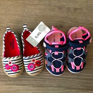 NWT Carter’s Girl Shoes- Toddlers Size 7